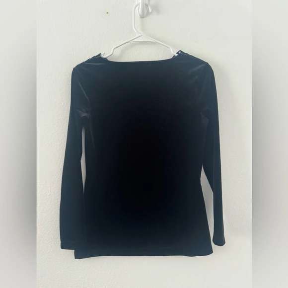 Brooks Brothers Velvet Draped Neck Top Dressy Festive Holiday Party NWT Size XS - Picture 2 of 7